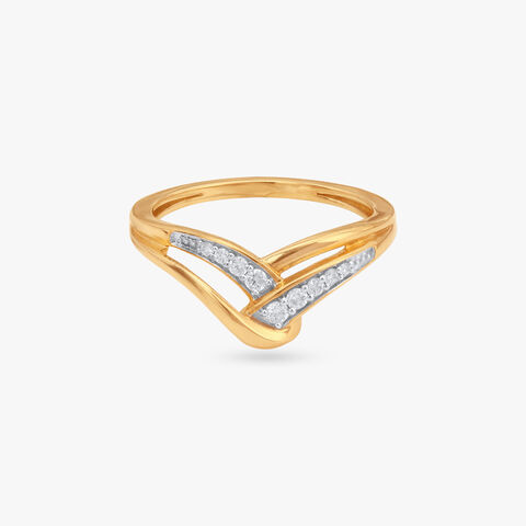 Overlapping Vanki Diamond  Ring