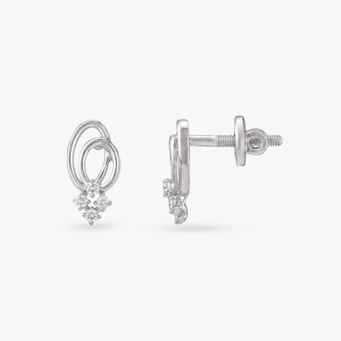 Eclipse Flow Diamond Stud Earrings