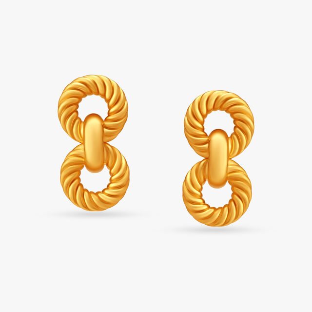Chic Twisted Stud Earrings,,hi-res image number null