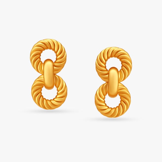 Chic Twisted Stud Earrings,,hi-res image number null