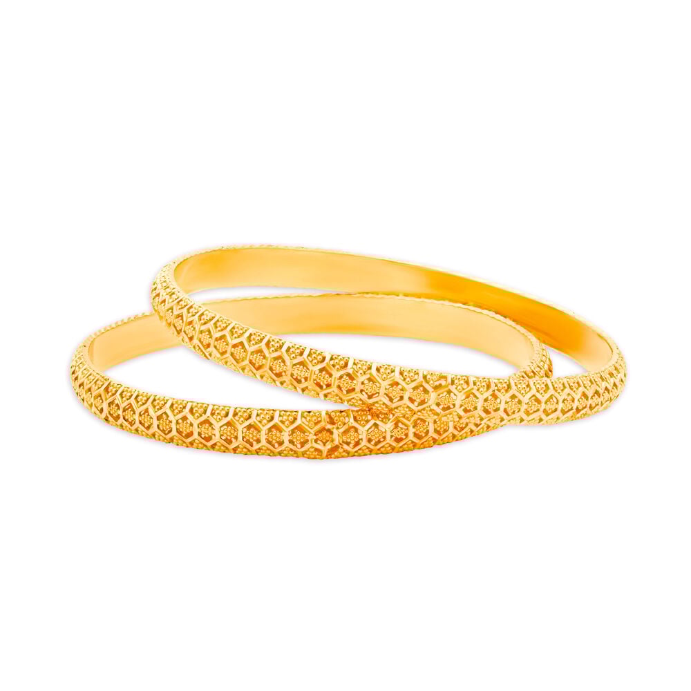 Enchanting Gold Bangle Tanishq Online Store