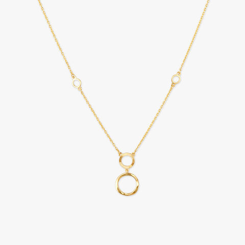 Textured Loop Gold Necklace