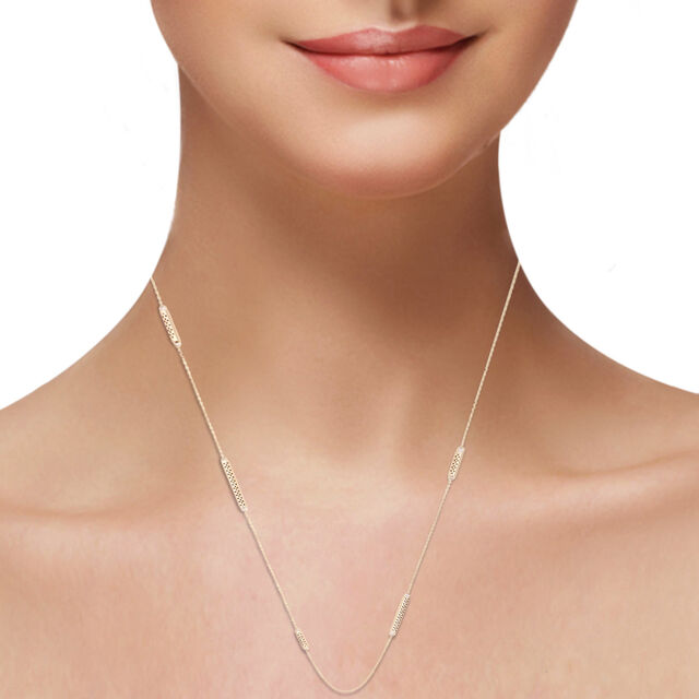 14KT Yellow Gold Chic Contemporary Yard Chain,,hi-res image number null