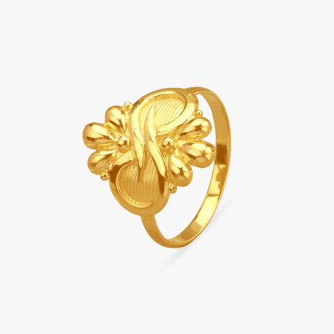 Majestic Bloom Gold Finger Ring
