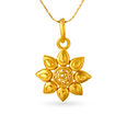 Adorable 22 Karat Gold Floral Pendant,,hi-res image number null