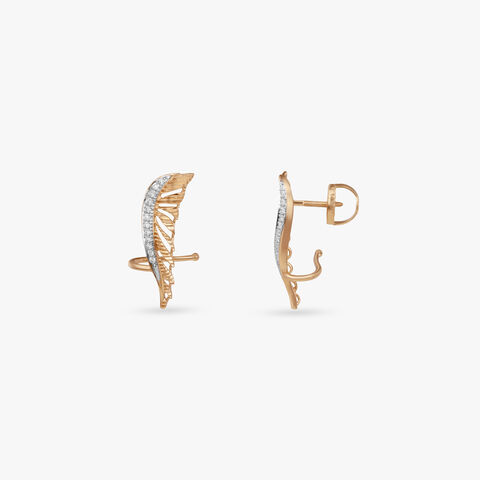 Winged Precision Diamond Stud Earrings