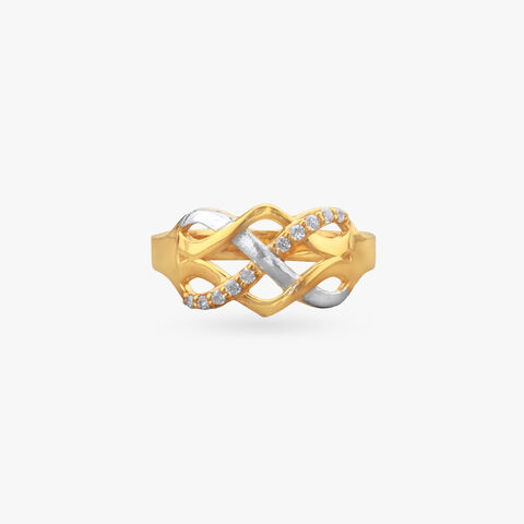 Radiant Weave Gold Ring