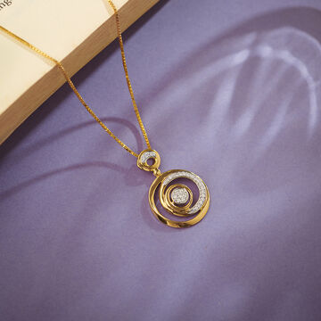 Bright Sun Gold and Diamond Pendant