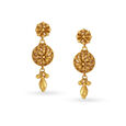 Whimsical 22 Karat Yellow Gold Short Drop Earrings,,hi-res image number null