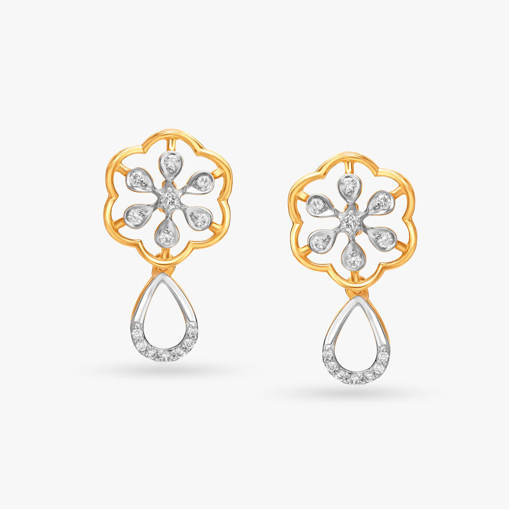 Diamond danglers by tanishq store