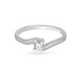 Sleek White Platinum Finger Ring,,hi-res image number null
