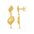 Alluring Paisley Gold Drop Earrings,,hi-res image number null
