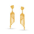Exquisite 22 Karat Yellow Gold Sui Dhaga Earrings,,hi-res image number null