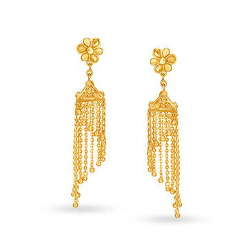 Exquisite 22 Karat Yellow Gold Sui Dhaga Earrings