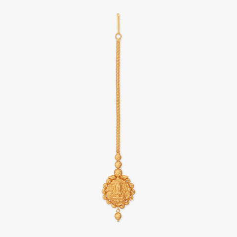 Sacred Medallion Gold Maang Tikka