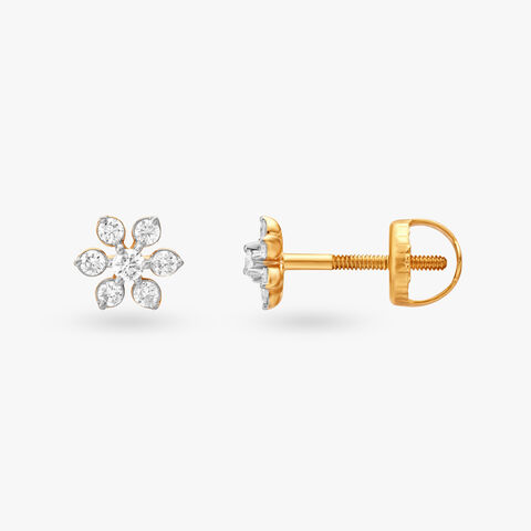 Cluster Diamond Stud Earrings