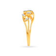 Leaf Pattern Contemporary Diamond Finger Ring,,hi-res image number null