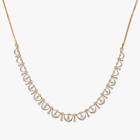 Cascading Curves Diamond Necklace Set