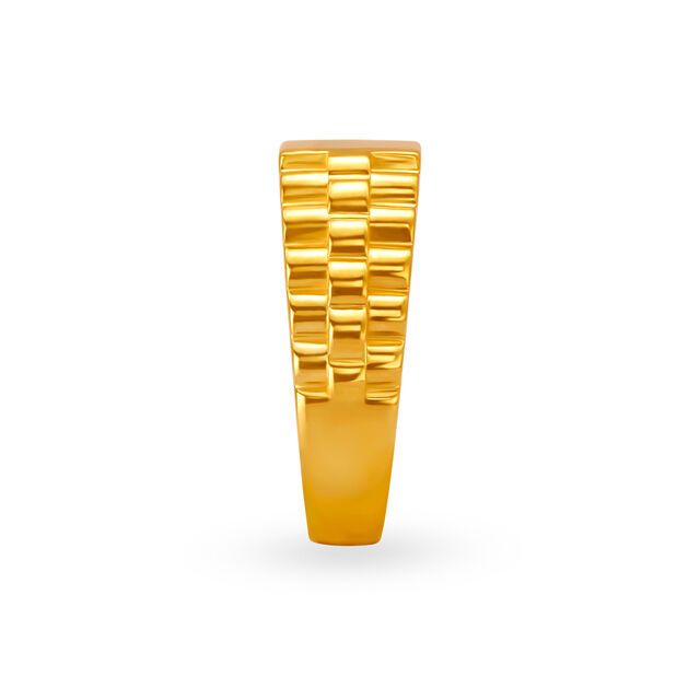 Unique Geometric Gold Ring for Men,,hi-res image number null