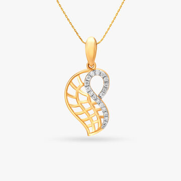 Radiant Mango Diamond Pendant