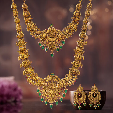 Divine Triveni Gold Jewellery set