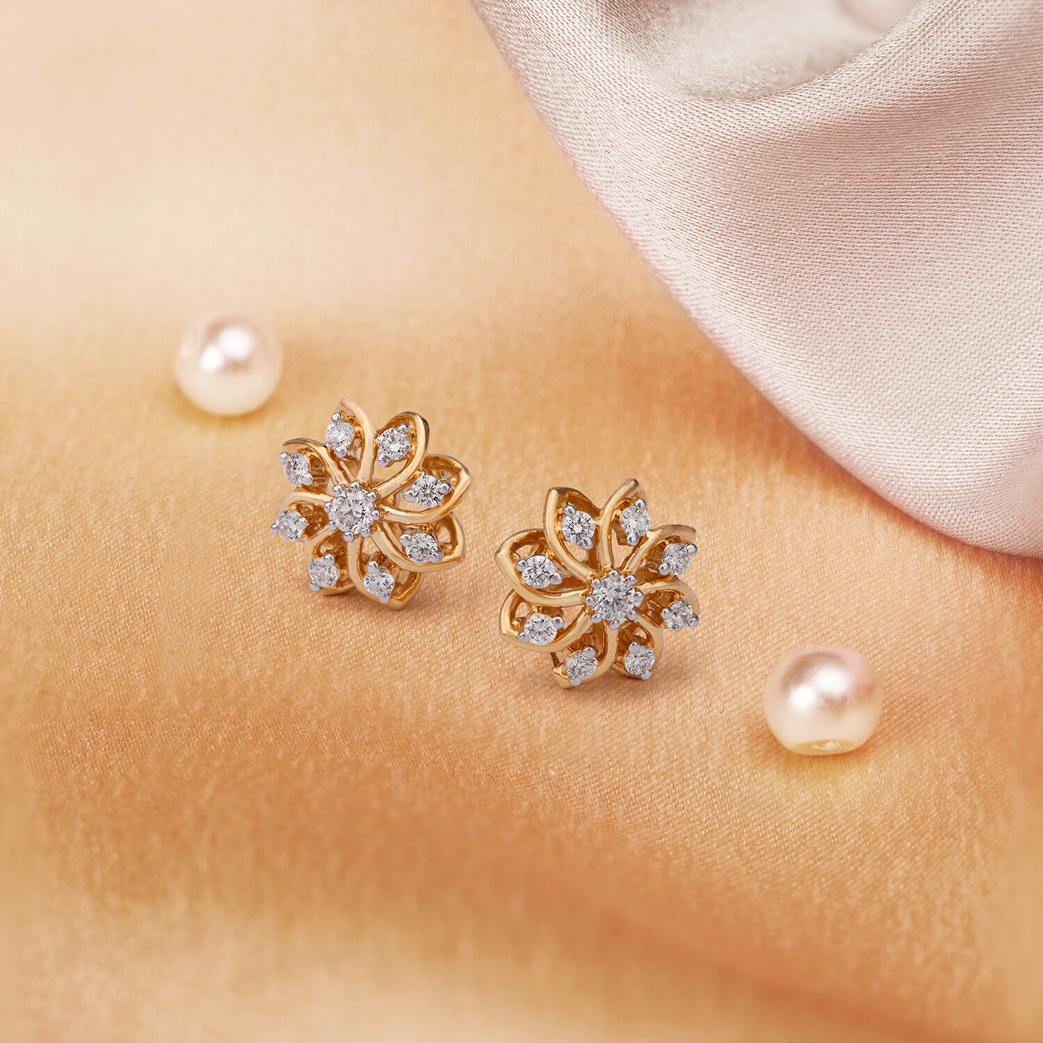 Radiant Diamond Stud Earrings