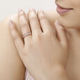 14 KT Rose Gold Half Eternity Diamond Ring,,hi-res image number null