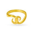 Elegant Intertwined Crescents Gold Ring,,hi-res image number null