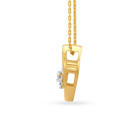 Sublime Heart Gold and Diamond Pendant