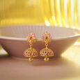 Opulent Ruby Jhumkas,,hi-res image number null
