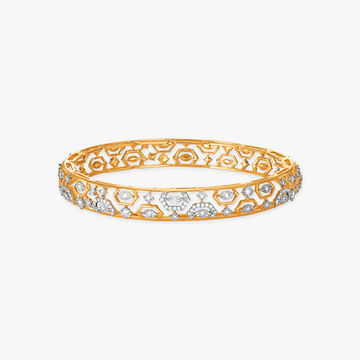 Opulent Contemporary Diamond Bangle