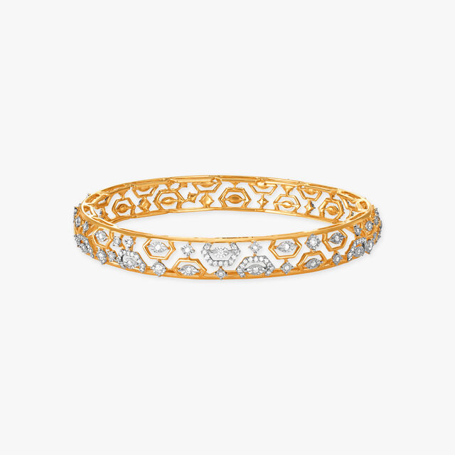 Opulent Contemporary Diamond Bangle,,hi-res image number null