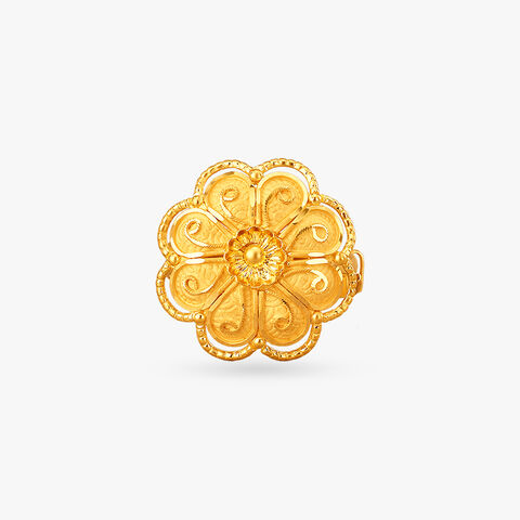 Floral Fantasy Gold Ring