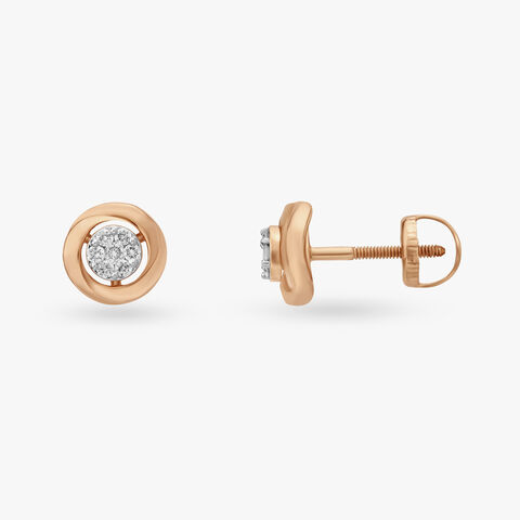 Heart Embrace Diamond Stud Earrings