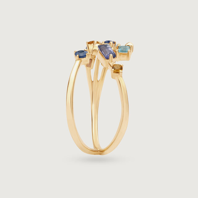 Nebula's Glow Blue Topaz 14KT Finger Ring,,hi-res image number null