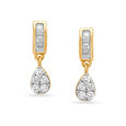 Ravishing Teardrop Diamond Drop Earrings for Kids,,hi-res image number null