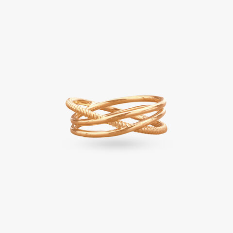Weave Flow Gold Ring