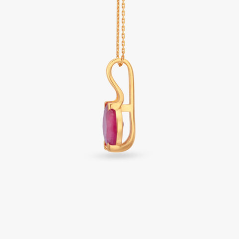 Blush Bloom Gold Pendant