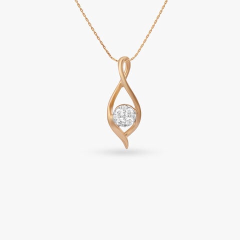 Sculpted Curve Diamond Pendant