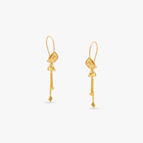 Sunshine Swing Gold Hoop Earrings