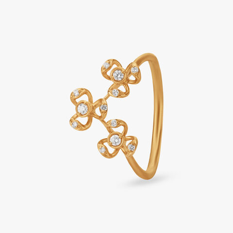 Triple Bloom Diamond Ring