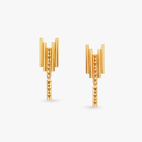 Art Deco Gold Drop Earrings