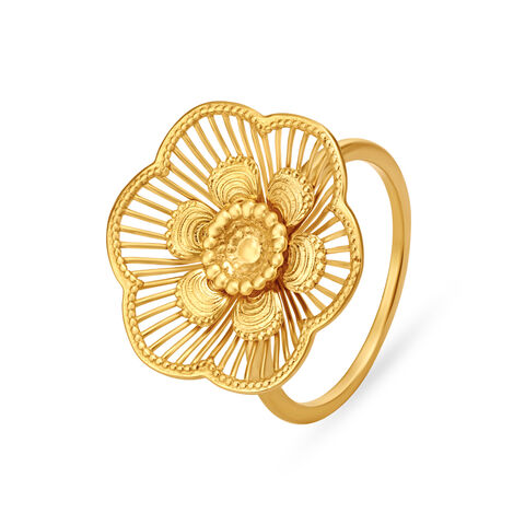 Royal Rosette Gold Ring
