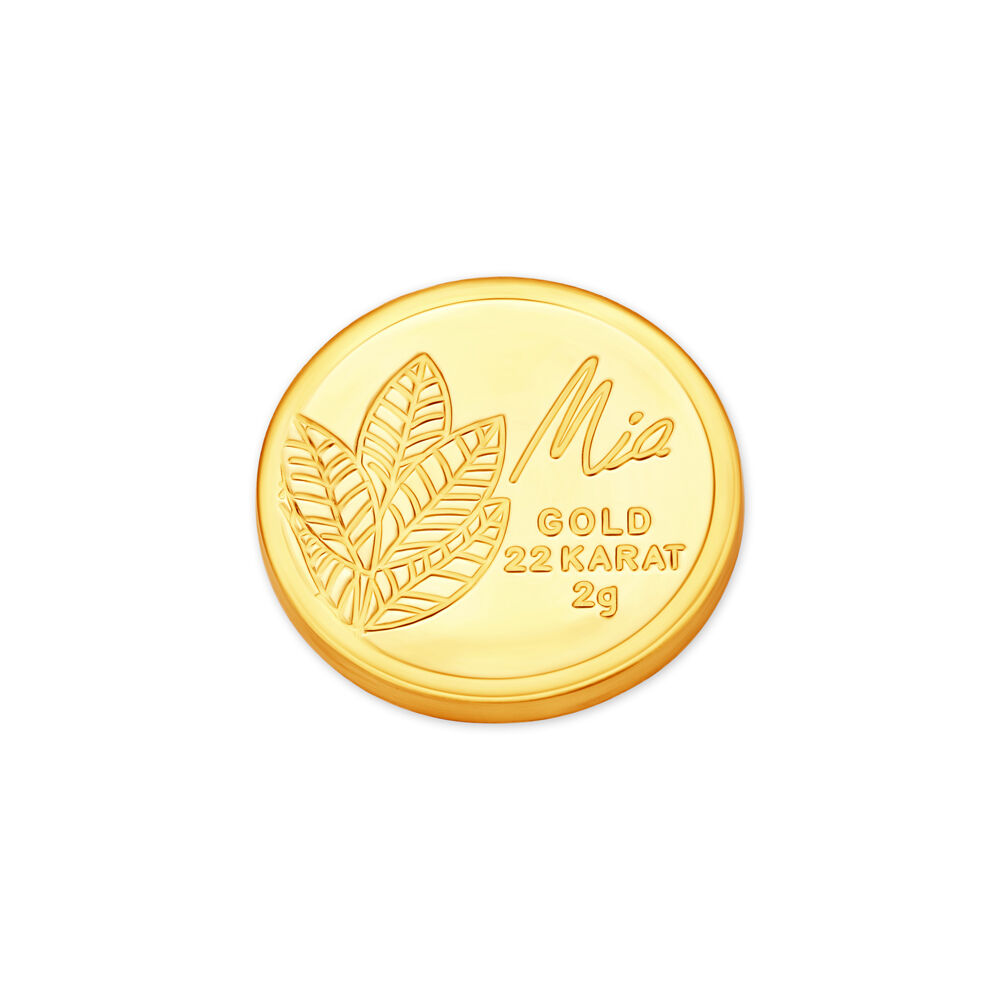 Tanishq 2 gm gold coin top