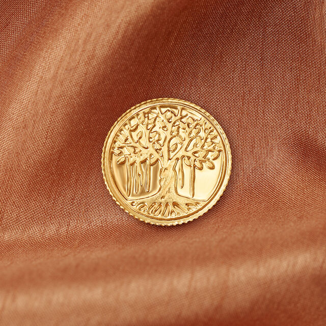 Auspicious Banyan tree 22 karat Gold Coin,,hi-res image number null