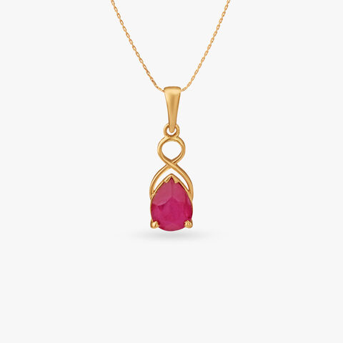 Infinity Blush Gold Pendant