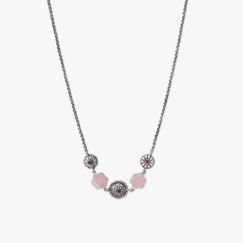 Tribal Bloom Silver Chain