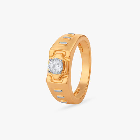 Beyond Time Solitaire Ring for Men