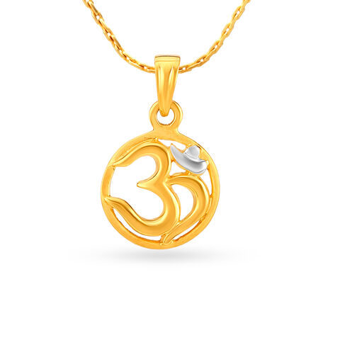 Yellow white gold pendant