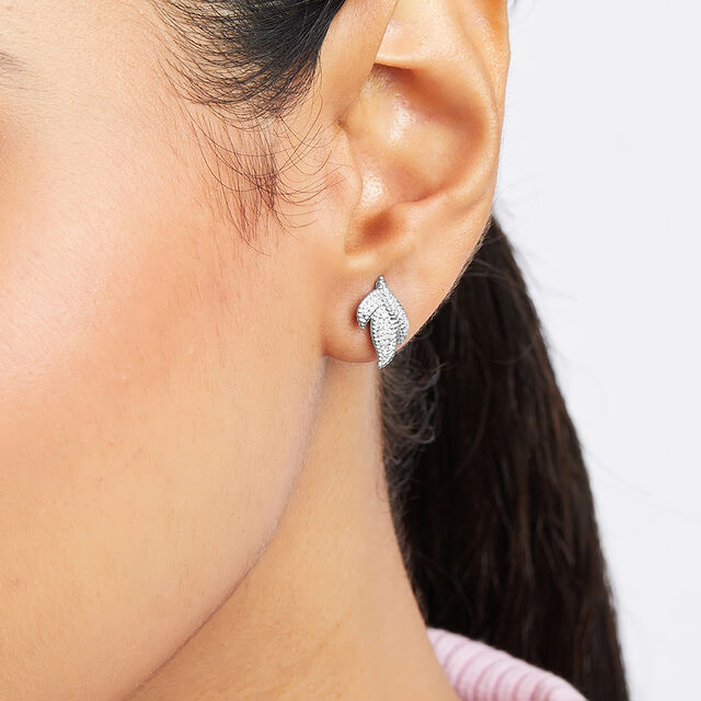 Ear Studs Silver Earrings Online Tanishq TANISHQ